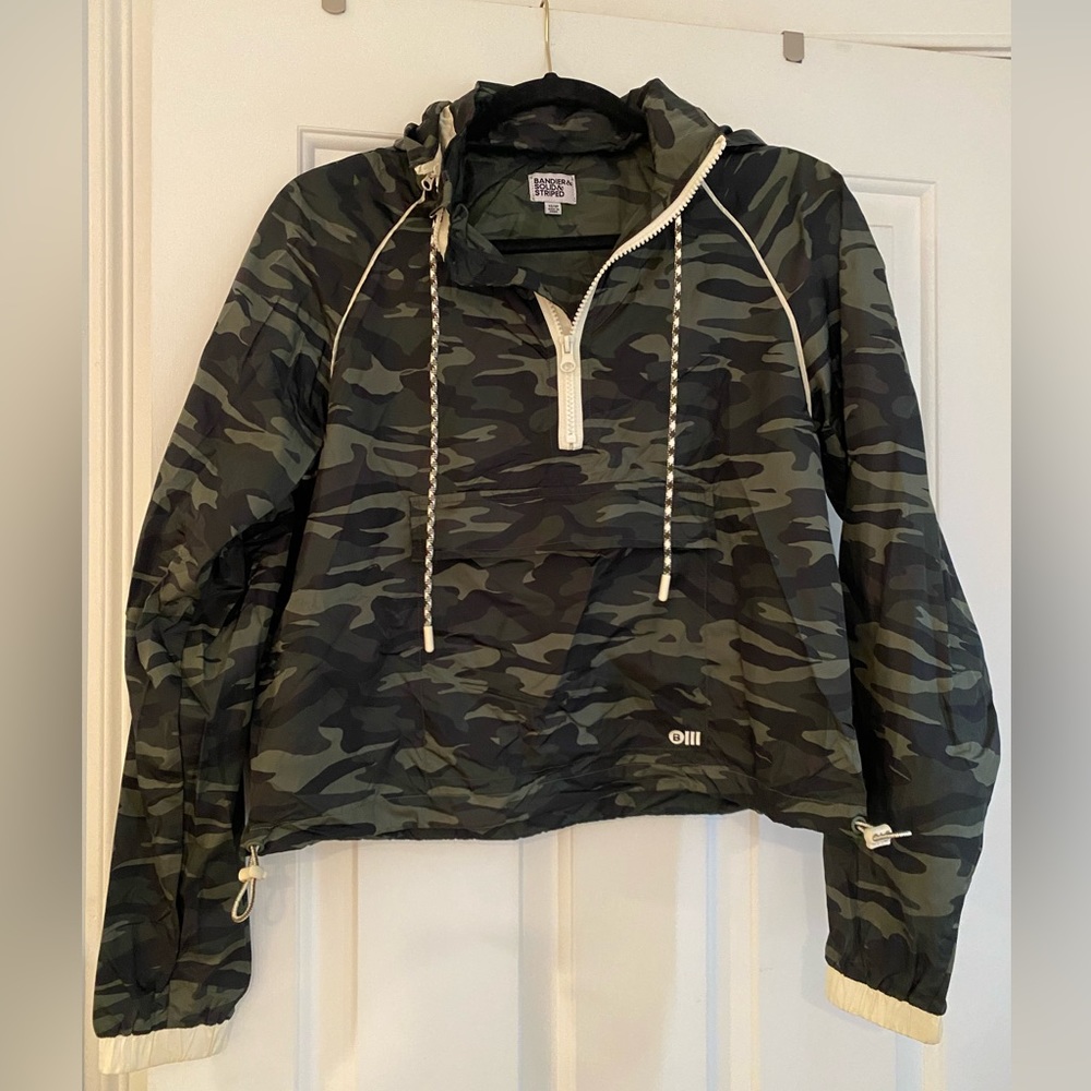 BANDIER X SOLID & STRIPED cropped windbreaker